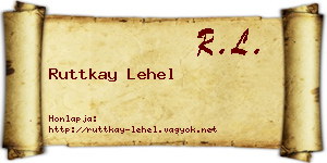 Ruttkay Lehel névjegykártya